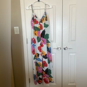 Show Me Your MuMu Paola Playsuit in Beck Bloom Crepe w/multicolor floral design